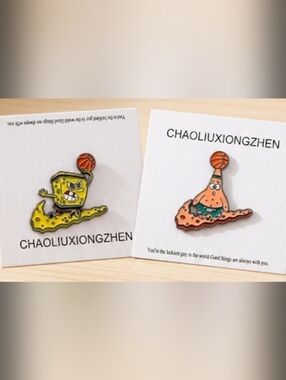 Spongebob X Nike Basketball Enamel Pin Set of 2